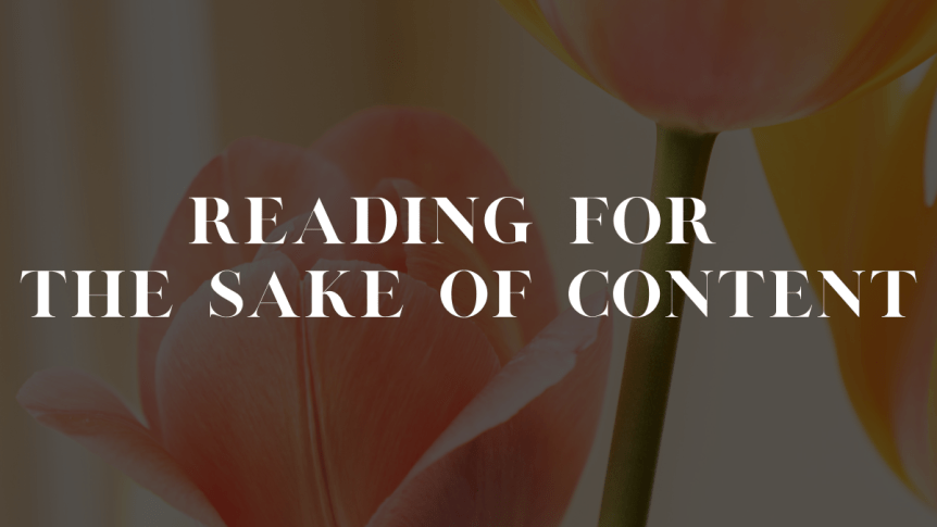 Reading for the Sake of Content // some honest thoughts from blogging over the&nbsp;years
